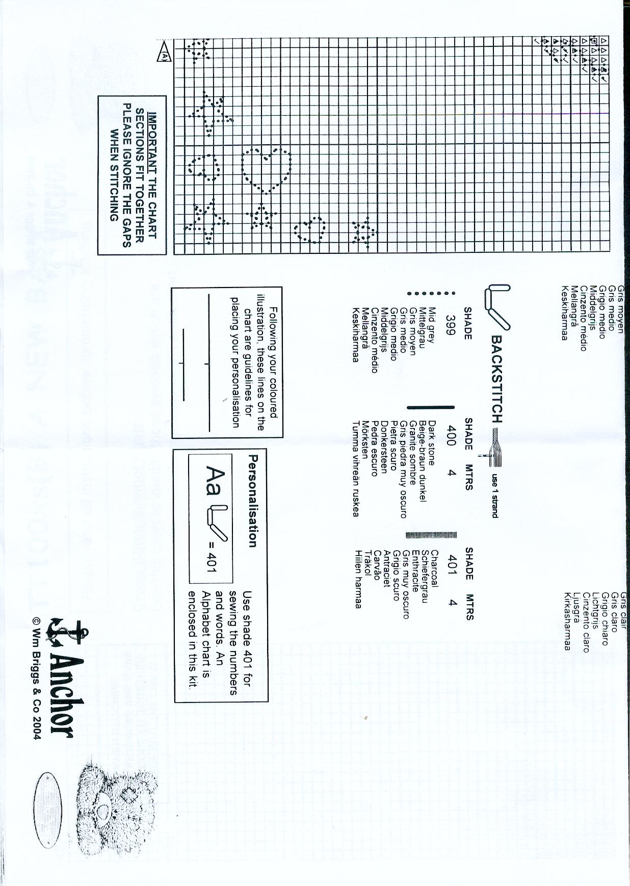Schema punto croce Baby 7