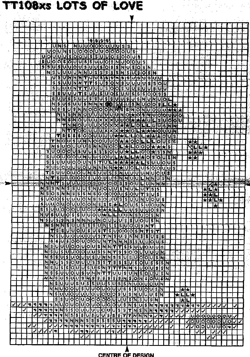 Schema punto croce Barattolo Di Cuori 2