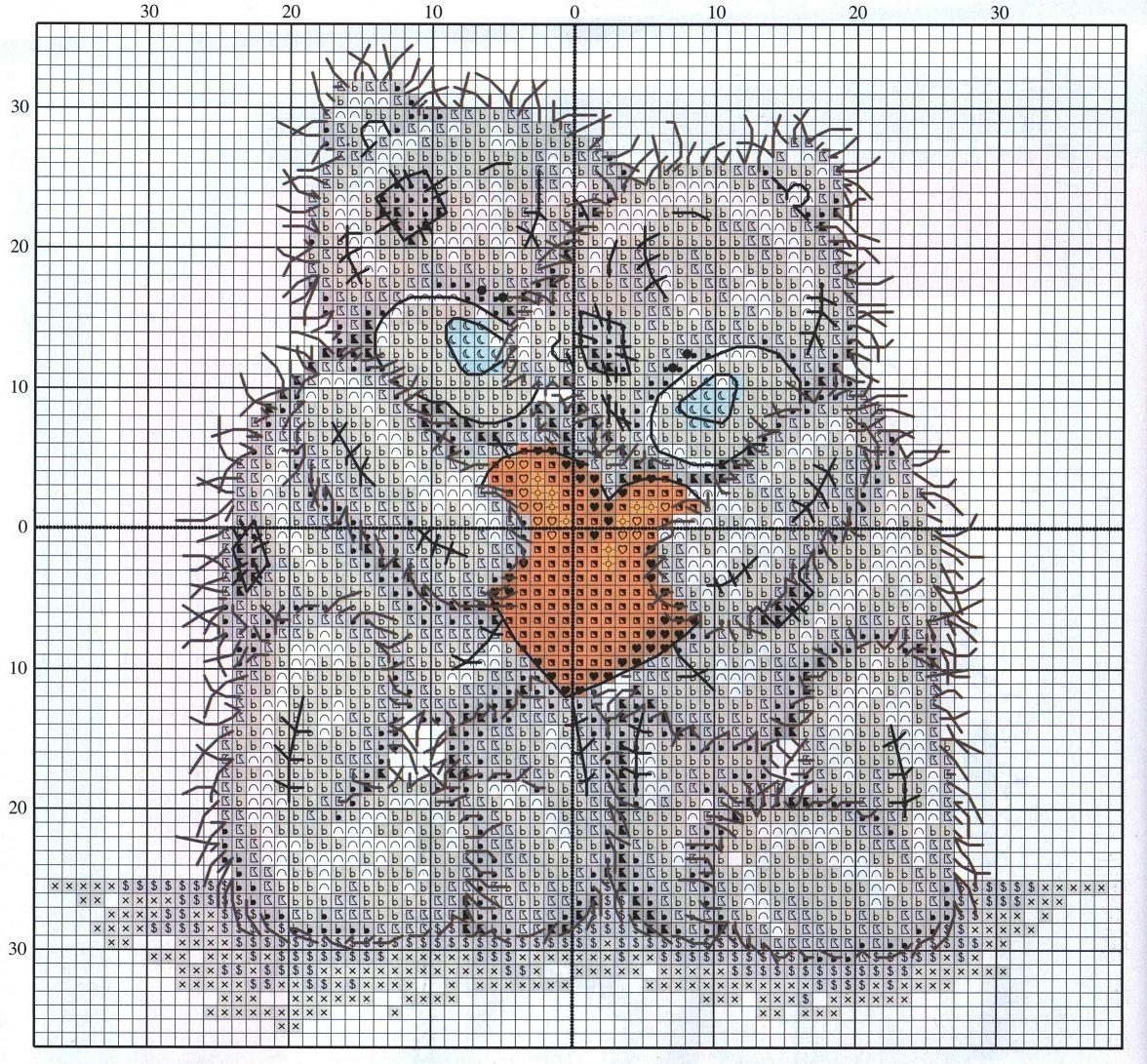 Schema punto croce Cuore Tra Mani 2