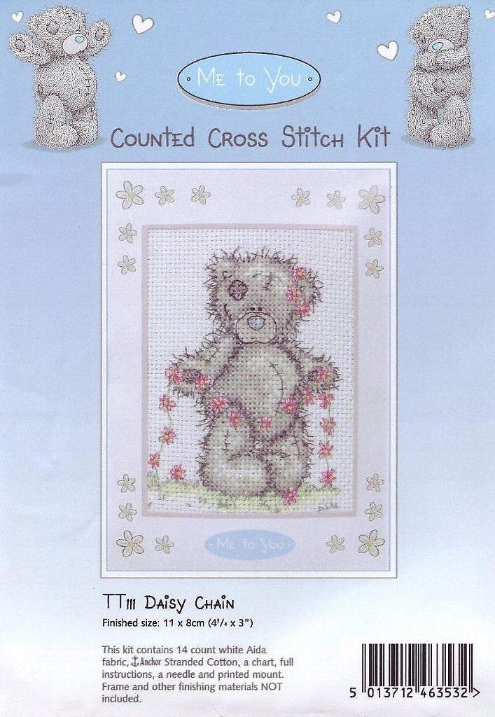 Schema punto croce Ghirlanda Margherite 1