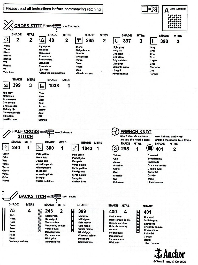 Schema punto croce Ghirlanda Margherite 4