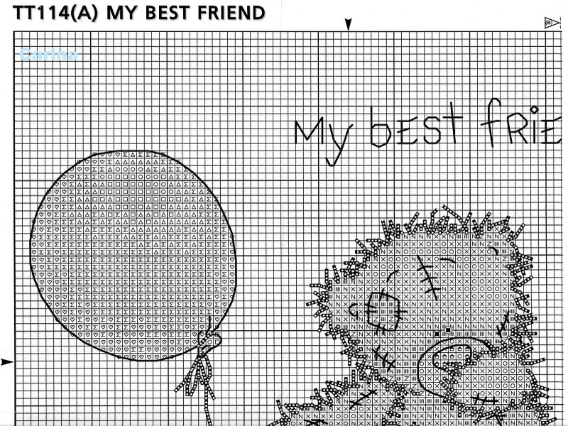 Schema punto croce Miglior Amico 5