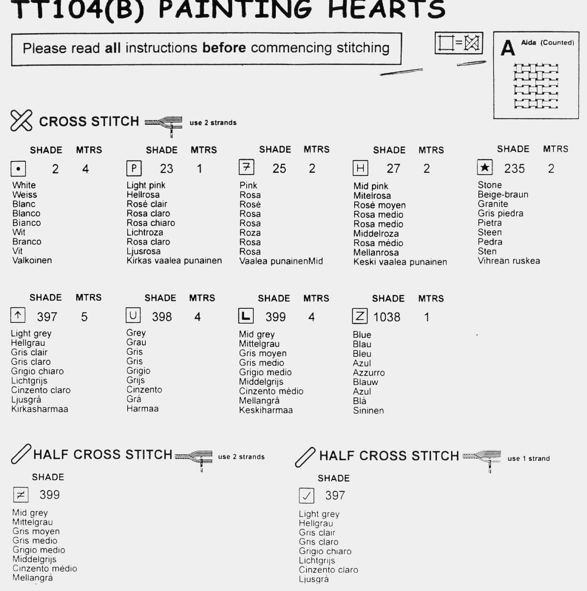 Schema punto croce Pittore 8