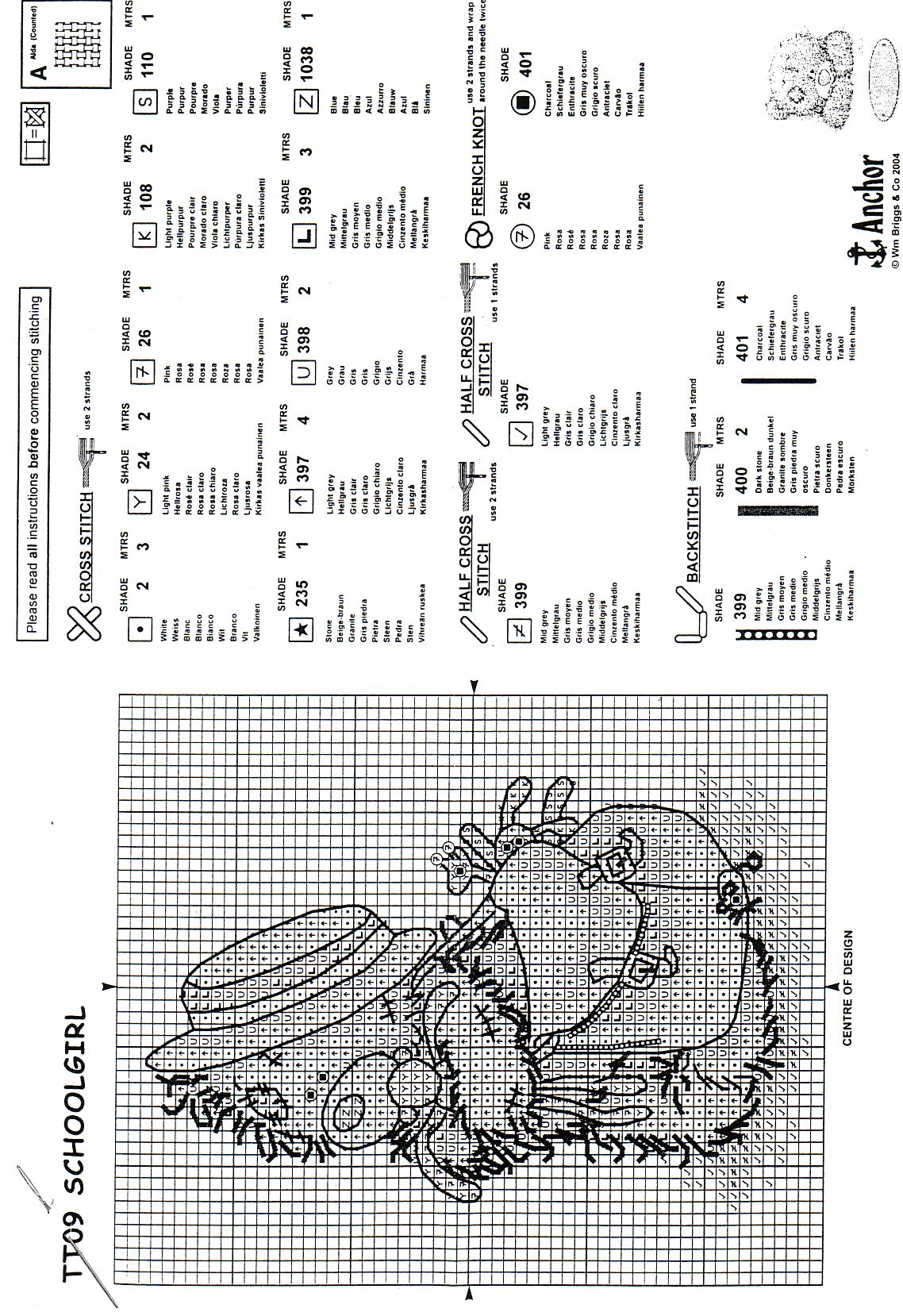 Schema punto croce Scolara 2