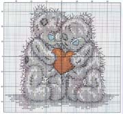 Schema punto croce Cuore Tra Mani 2