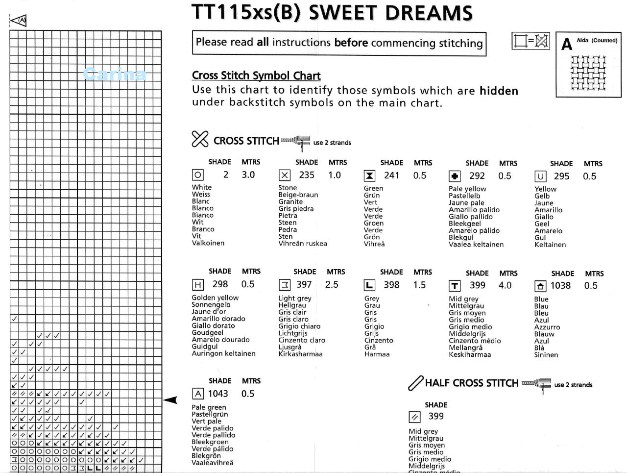 Schema punto croce Sweet Dreams 6