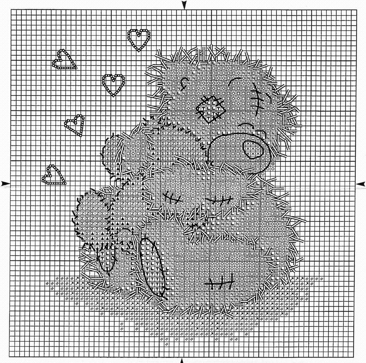 Schema punto croce Tatty E Teddy 3