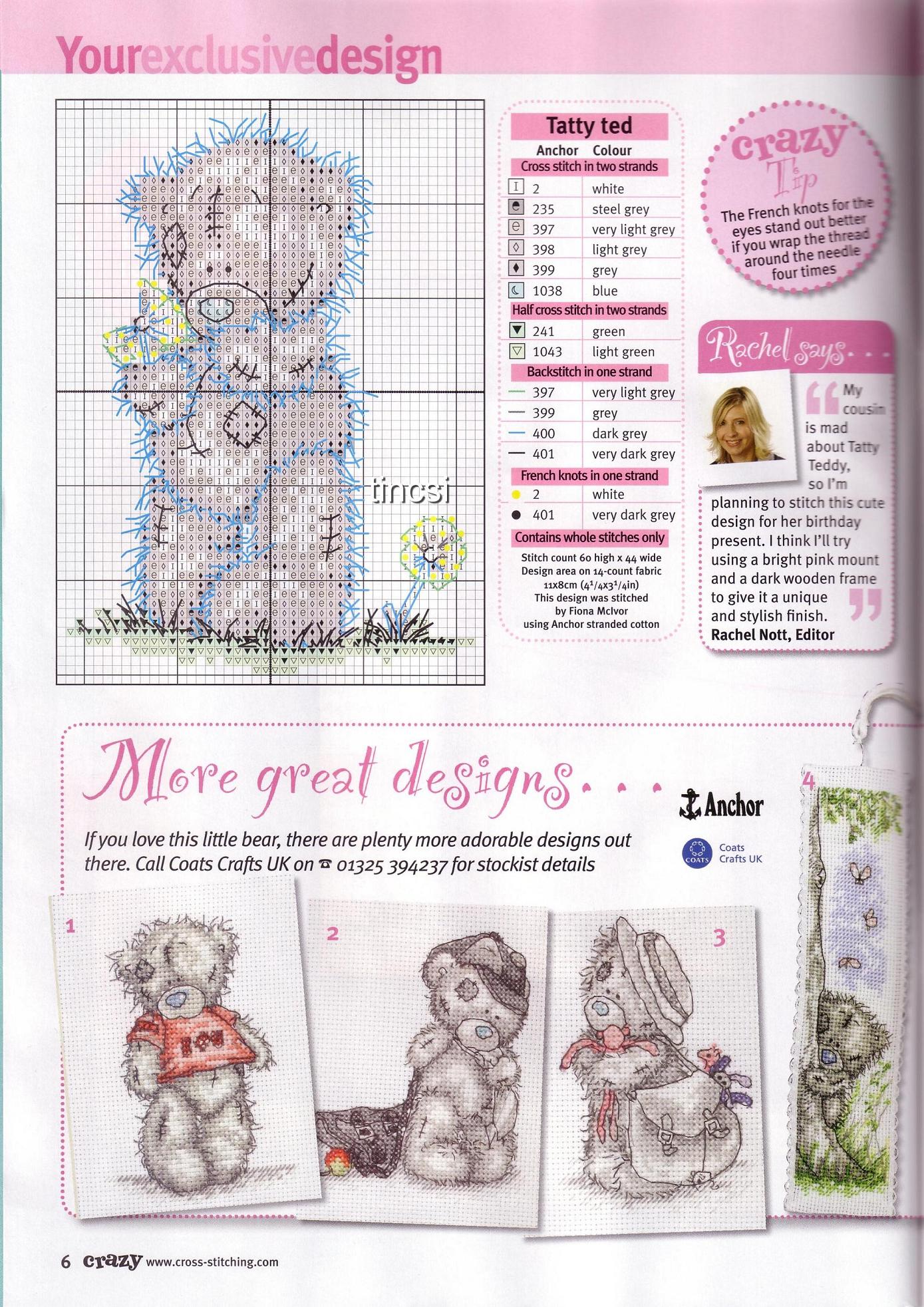 Schema punto croce Tatty Ted 2