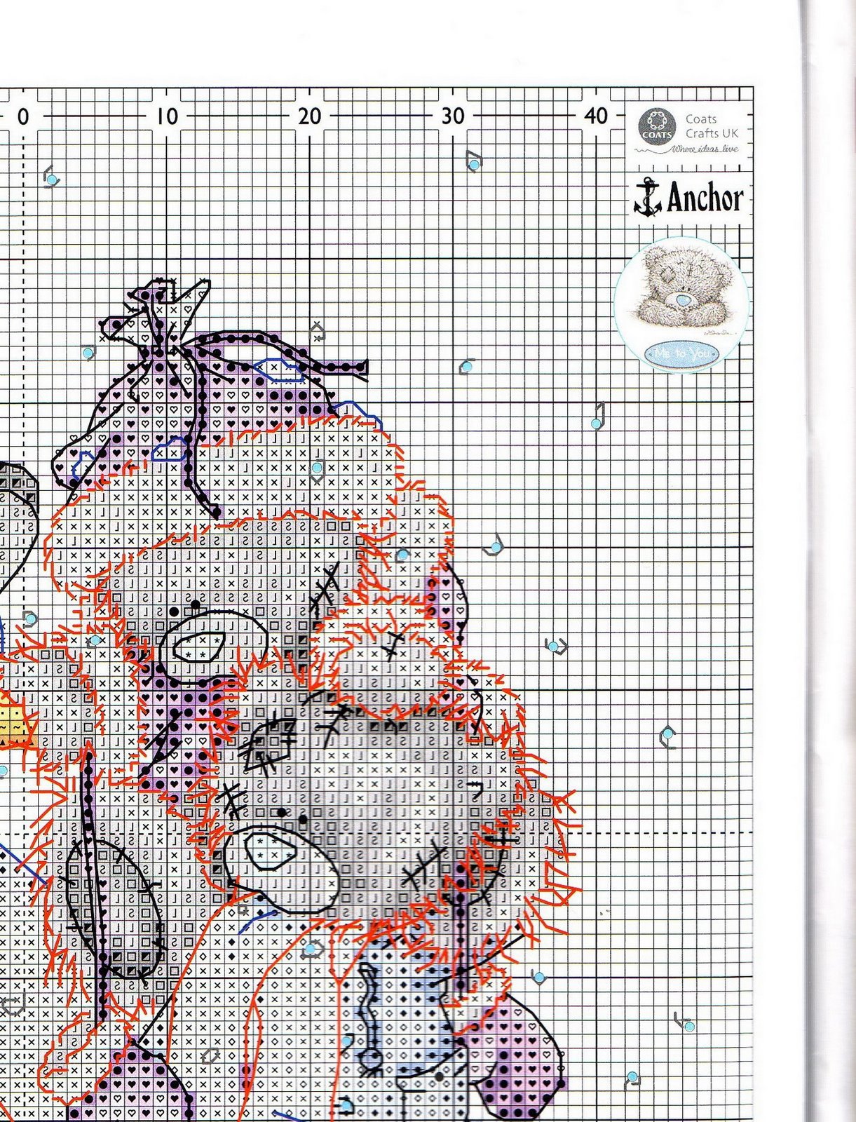 Schema punto croce Tatty Teddy Omino 4