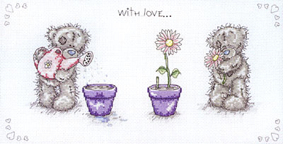 Schema punto croce Teddy Annaffiatoio 1