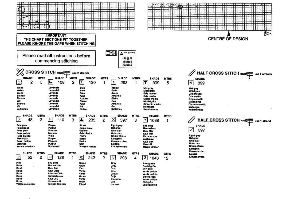 Schema punto croce Teddy Annaffiatoio 9
