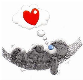 Schema punto croce Teddy Innamorato 1