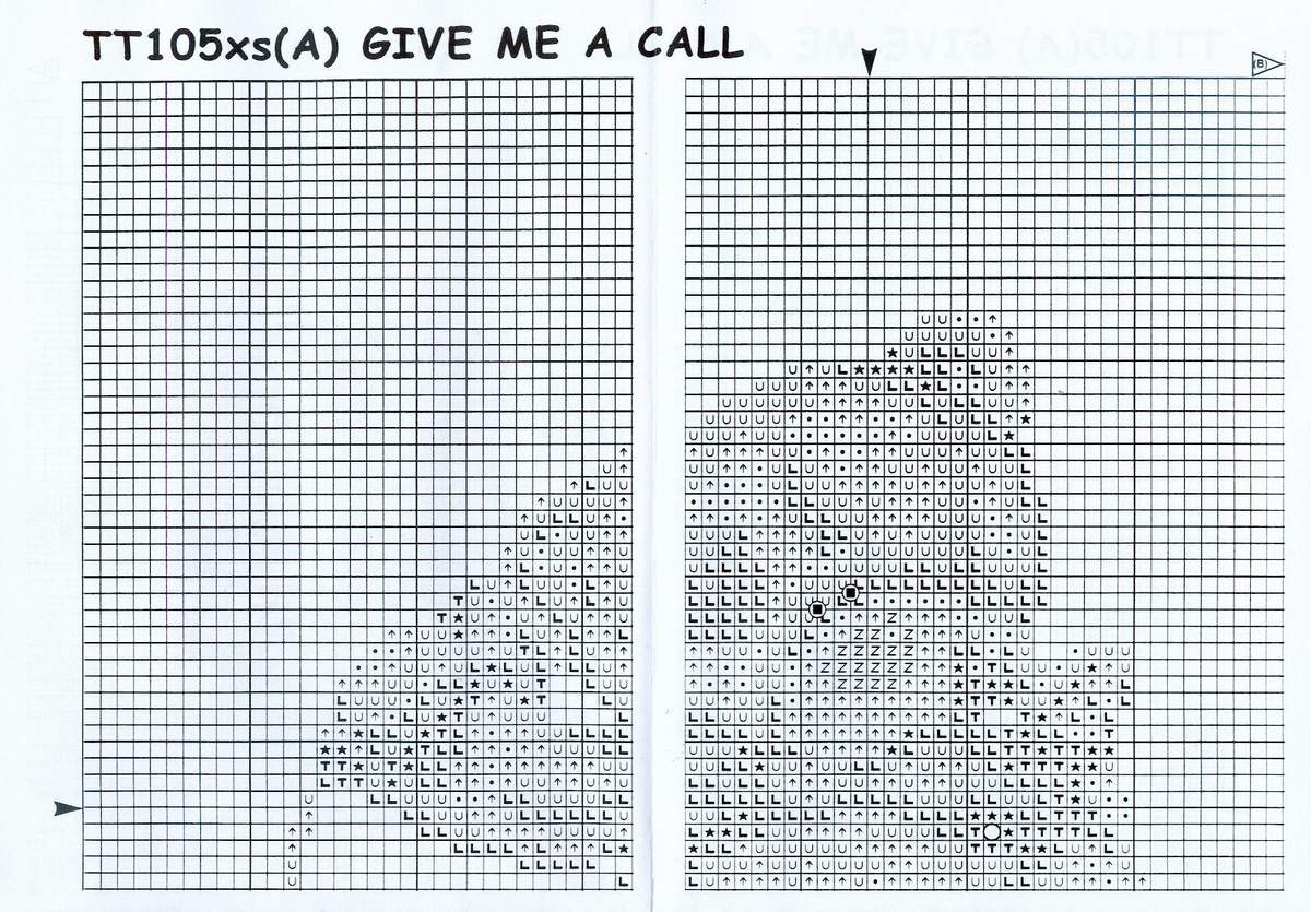 Schema punto croce Telefonata 7