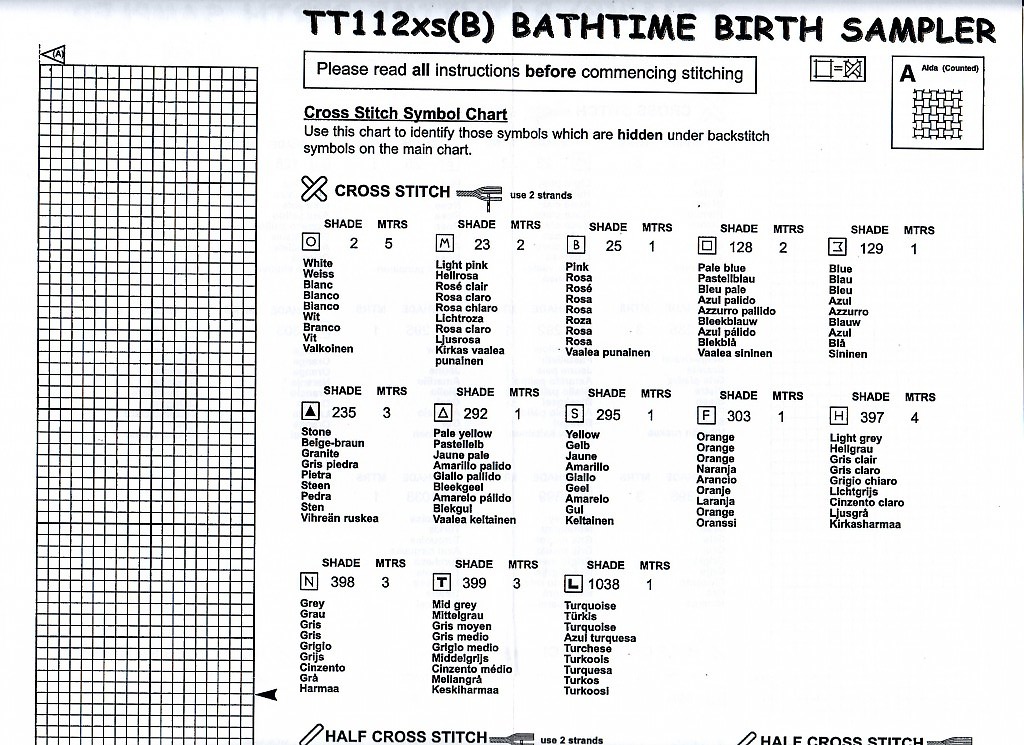Schema punto croce Vasca Da Bagno 7