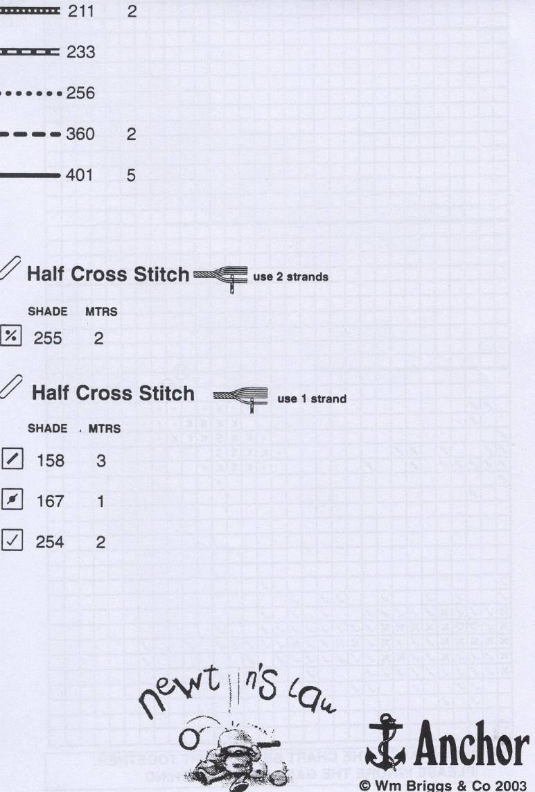 Schema punto croce Appeso 10