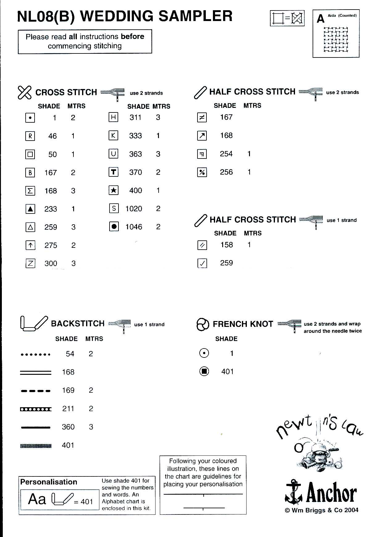 Schema punto croce Cuoricini 6