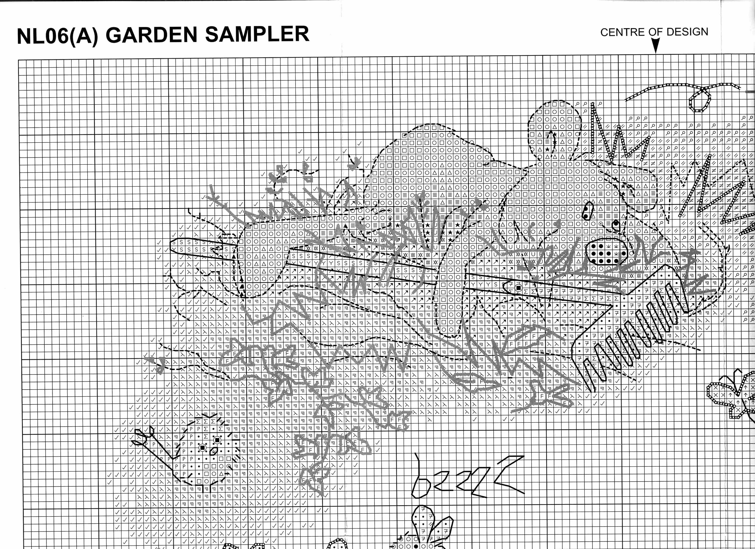 Schema punto croce Giardino 4