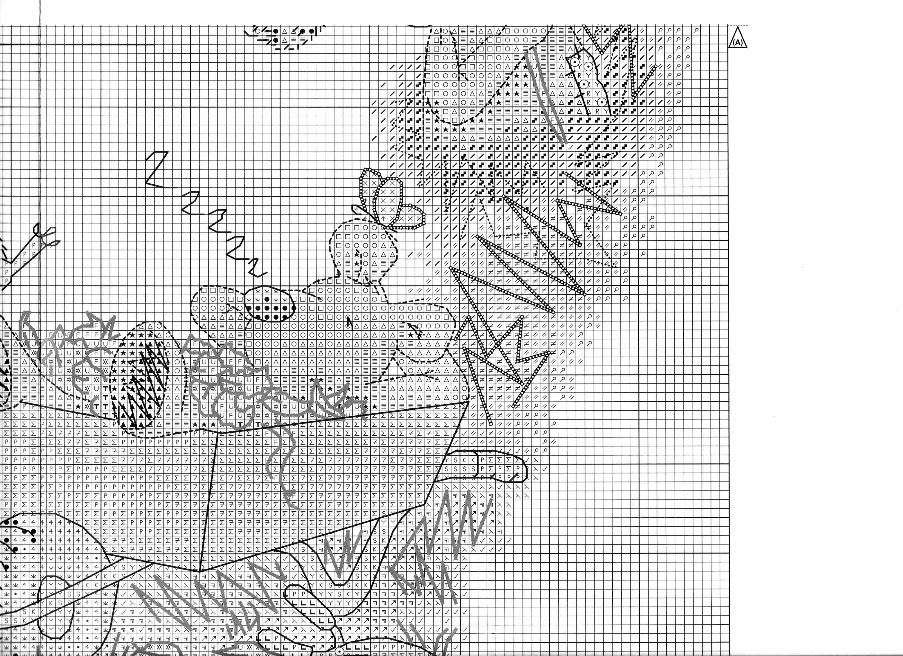 Schema punto croce Giardino 7