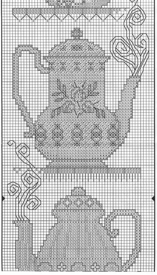 Schema punto croce Banner Cucina 03