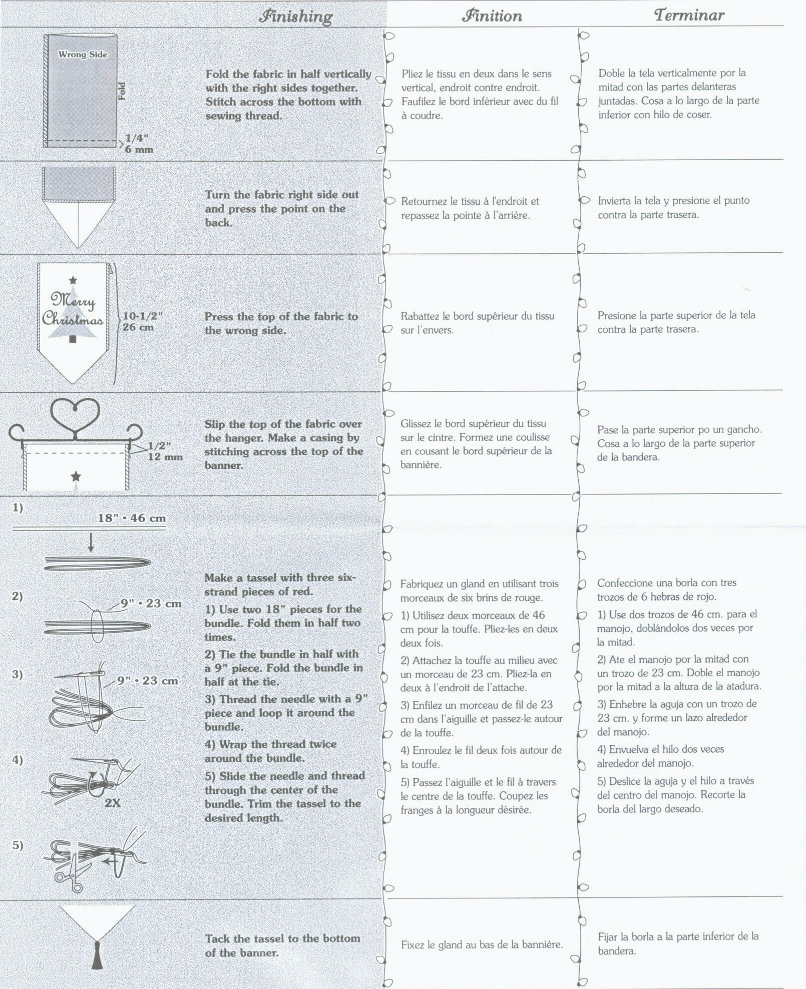 Schema punto croce Banner Snowman Family 04