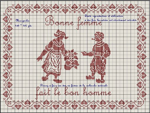 Schema punto croce Banvenue 04