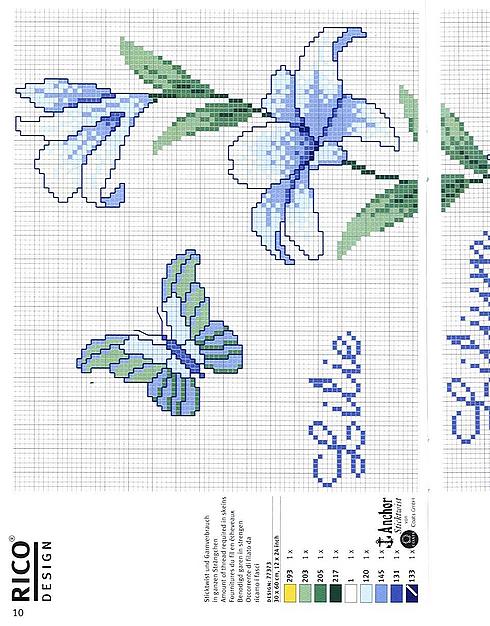 Schema punto croce Lilium 02