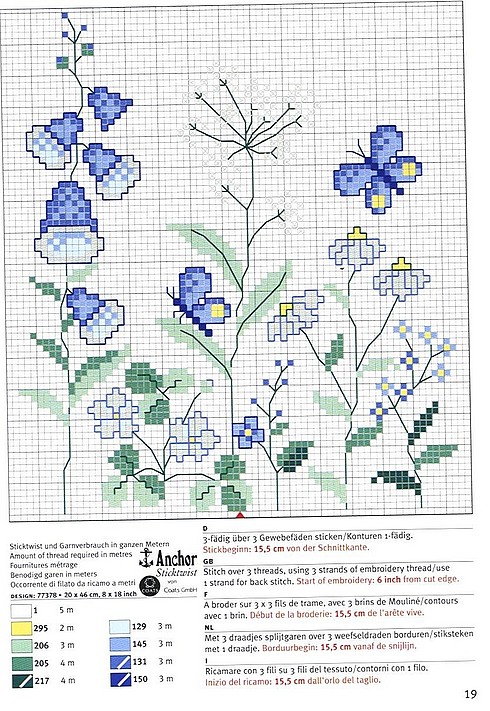 Schema punto croce Lilium 05