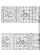 Schema punto croce Banner Angeli Monocromatico03