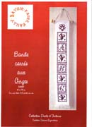 Schema punto croce Banner Angeli Monocromatico 01