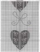 Schema punto croce Banner Cuori Patch 02