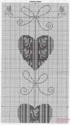 Schema punto croce Banner Cuori Patch 03
