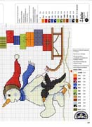 Schema punto croce Snowman Regali 03
