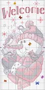Schema punto croce Welcome Snowman 02