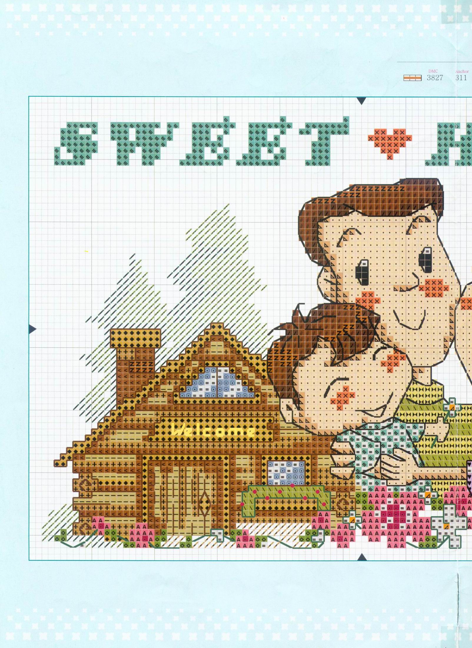 Schema punto croce Sweet Home 02