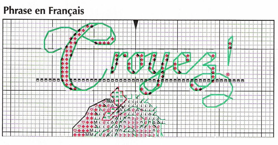 Schema punto croce We Believe 03