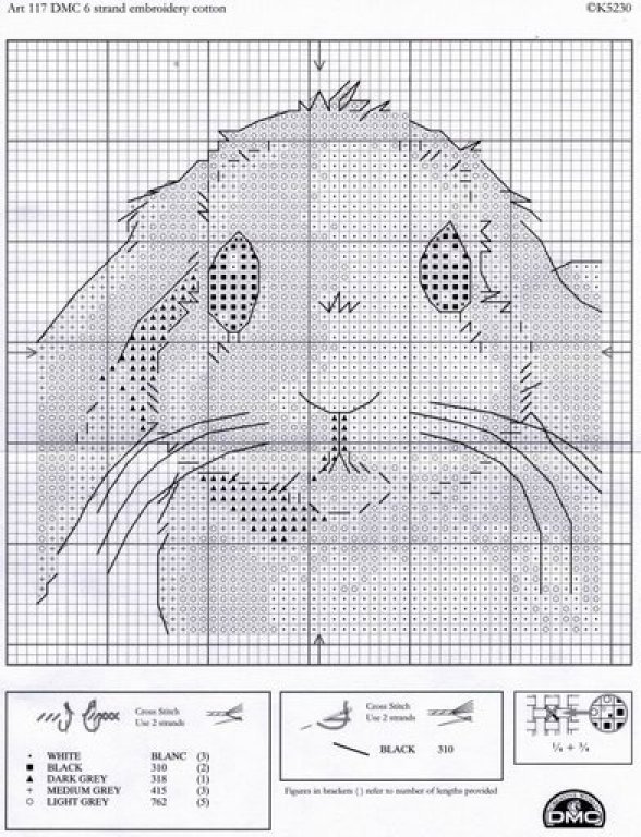 Schema punto croce Coniglietto 5