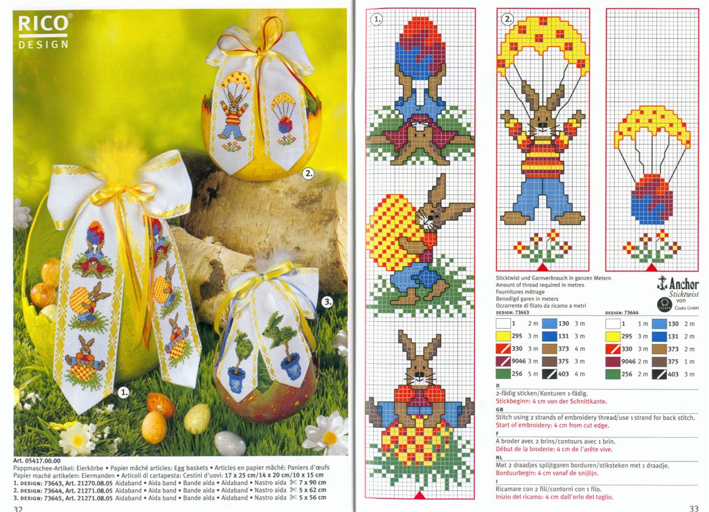 Schema punto croce Coniglietto Paracadute 2
