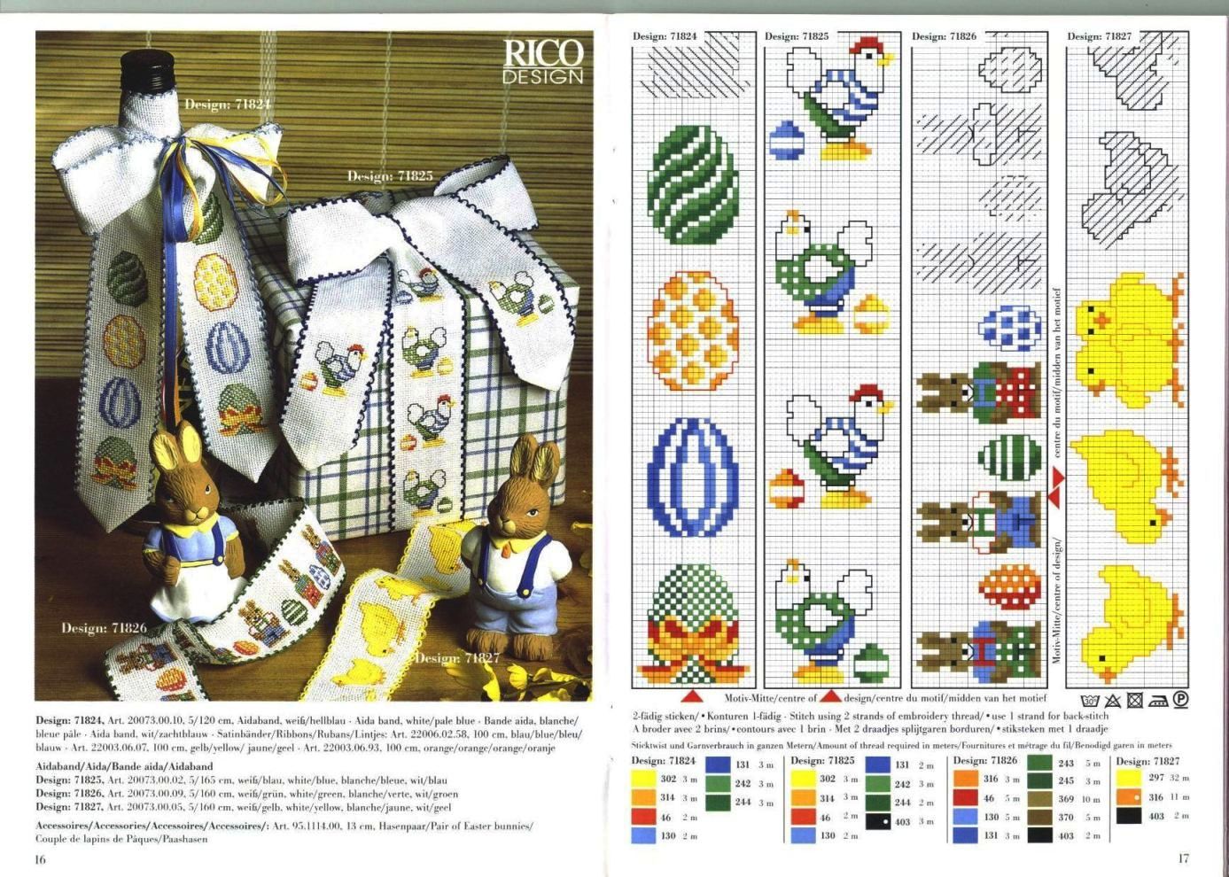 Schema punto croce Cravatte Uova