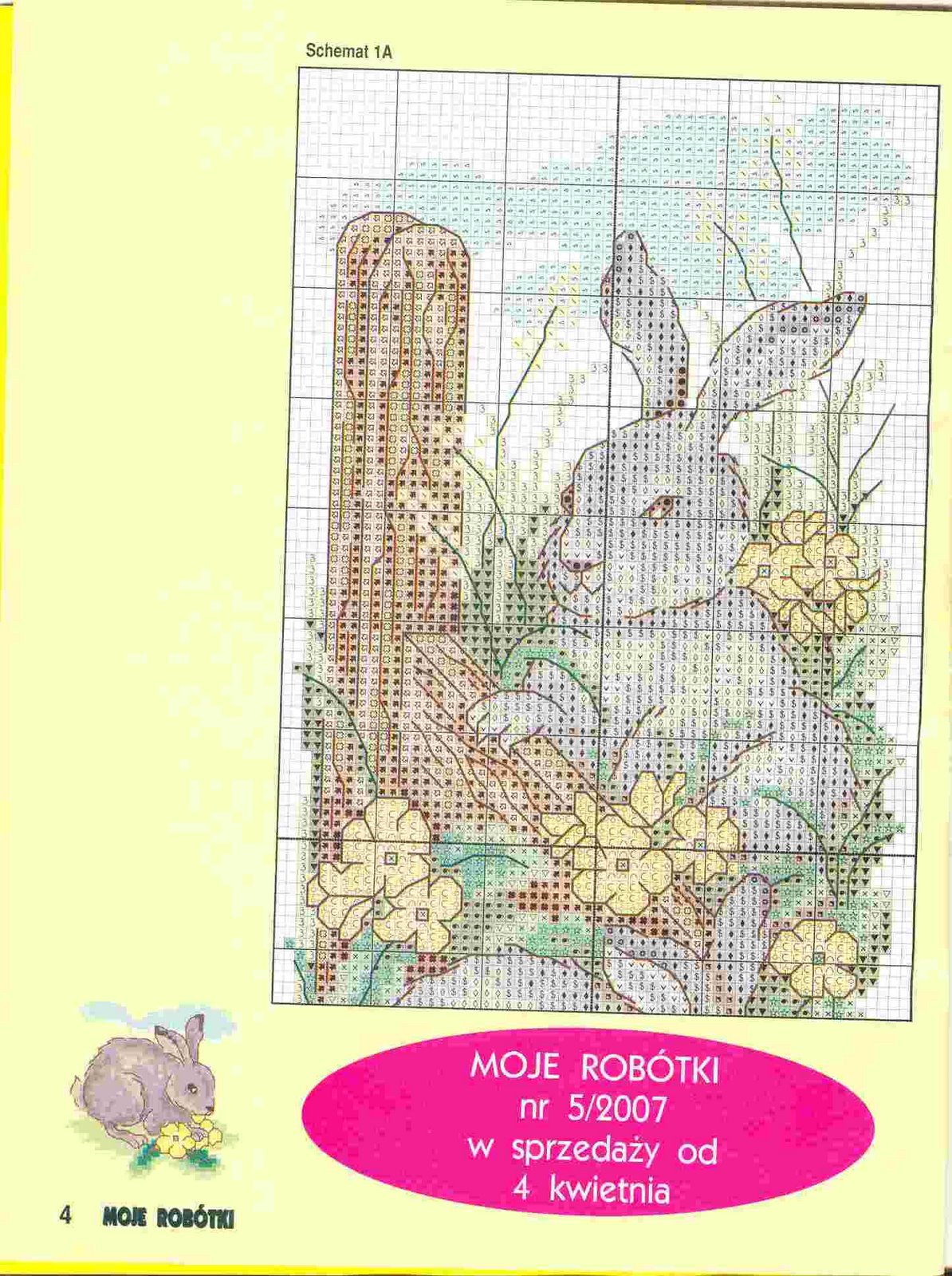 Schema punto croce Grande Coniglio