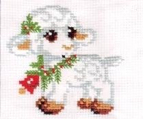 Schema punto croce Pecorella 1