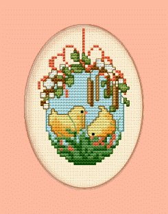 Schema punto croce Pulcini Appesi 1