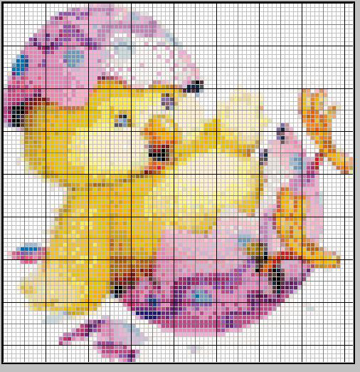 Schema punto croce Pulcino Sorpreso