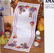 Schema punto croce Centrino Coniglietto 1