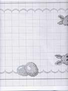 Schema punto croce Centrino Coniglietto 3