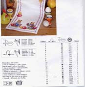 Schema punto croce Centrino Coniglietto 5