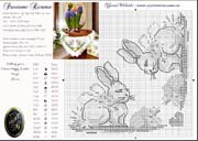 Schema punto croce Coniglietti Pasqua