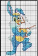 Schema punto croce Coniglietto Che Suona