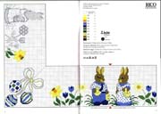 Schema punto croce Coniglietto Fiorellino