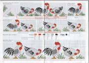 Schema punto croce Galli Galline