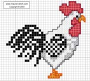 Schema punto croce Gallo